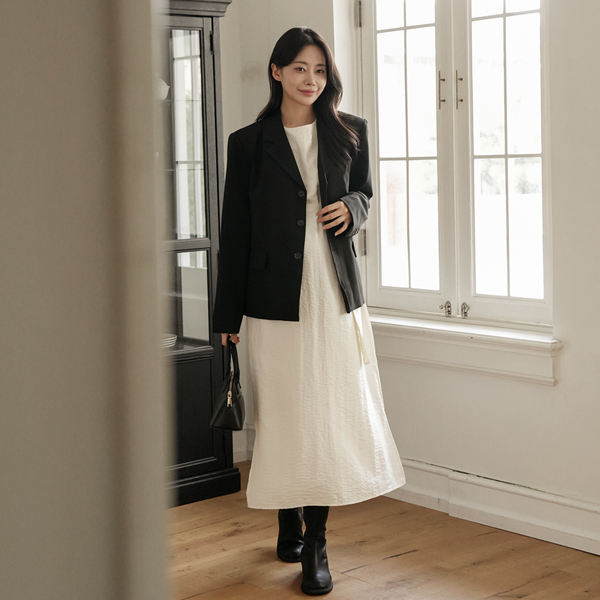 Maternity*3-button boxy fit jacket