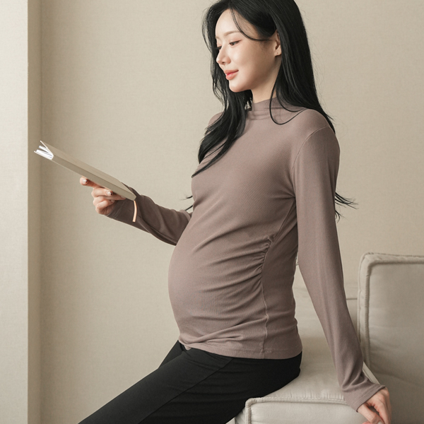 <b>[1+1 Special Offer]</b> [Jj] Warm Modal 80s/Half-Neck Maternity Innerwear 2-Piece Set