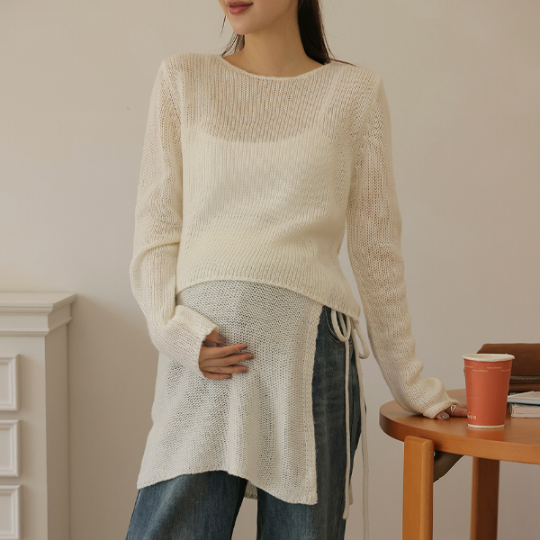Maternity*Crop Wrap Set Knit (Wrap Skirt SET)