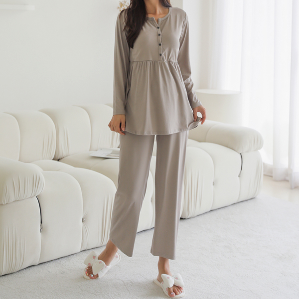 <b>[20,000 units sold ✨/Essential for preparing for childbirth]</b> Nursing clothes*Tsar top and bottom set (ver. Warm Peach)