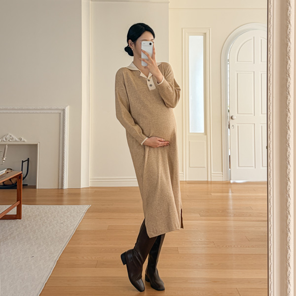 Maternity* Camisole Collar Maternity Dress