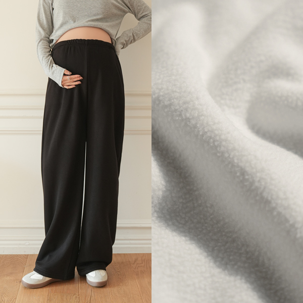 [S-made] Maternity*Warm lining stopper adjustable wide maternity pants
