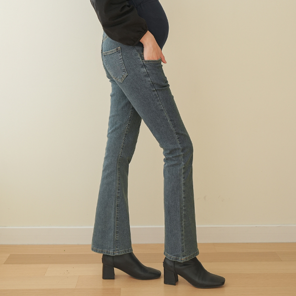 Maternity*Slim bootcut denim maternity pants