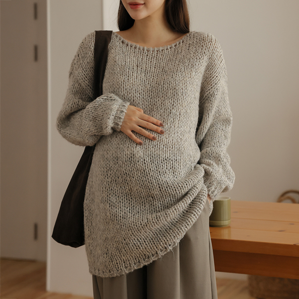 Maternity*Bocashiruz Overfit Long Knit