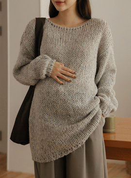 Maternity*Bocashiruz Overfit Long Knit
