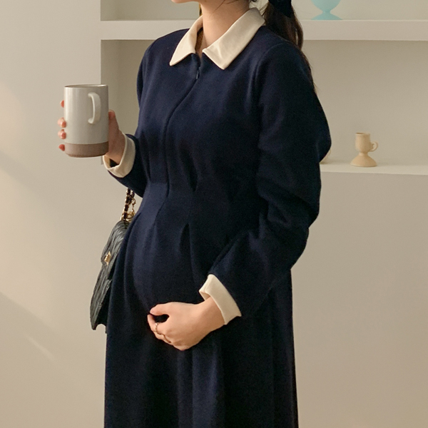 Nursing clothes*1 second cut nursing one-piece outside (ver.napping) (for maternity use)