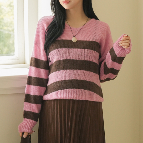 Maternity*pole sand ST V-neck knit