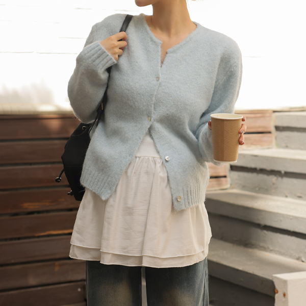 Maternity*Mongle Pastel Two-Way Knit Cardigan