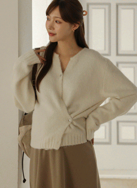 Maternity*Mongle Pastel Two-Way Knit Cardigan