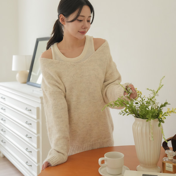 Maternity*Inner Layered Knit Set