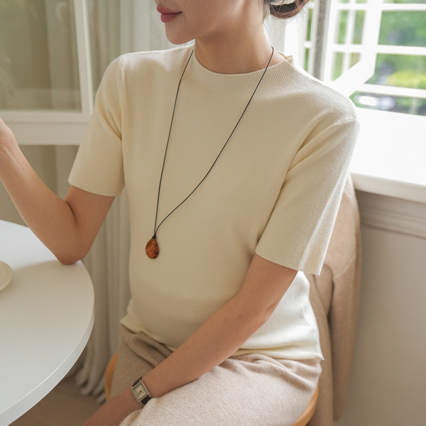 Maternity*Daily Warm Half-Length Knit