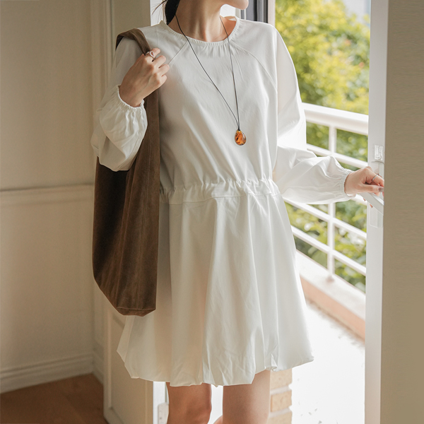 Maternity*Fit-adjustable balloon maternity dress