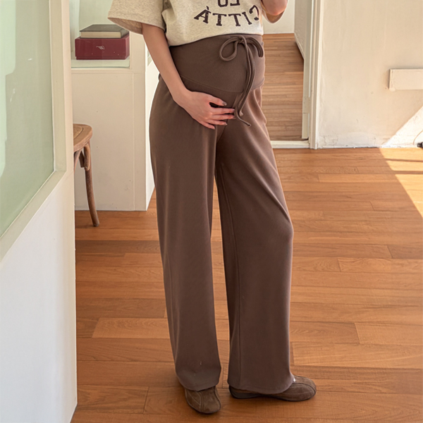 Maternity*Peach Straight Maternity Pants