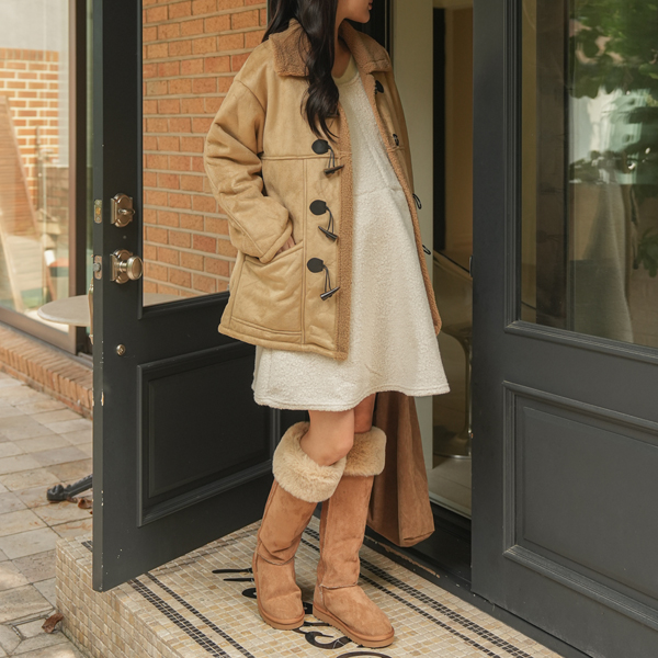 Maternity*Tteokbokki Mustang Half Coat