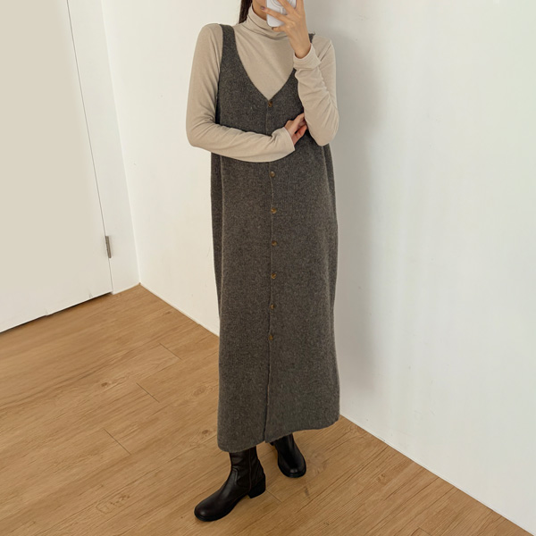 Maternity*Button Knit Bustier Maternity Dress