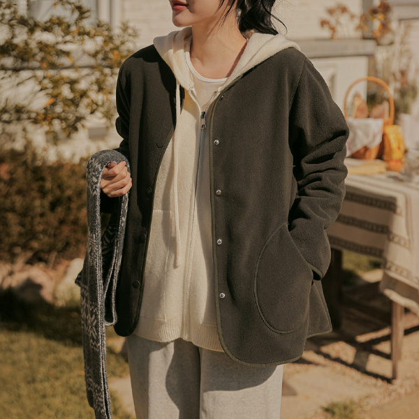 <b>[Opening Special]</b> <b>[Winter Essential/Loose Fit/Fleece]</b> [S-made] Maternity*Snow Pocket Loose Fit Fleece Maternity Jacket