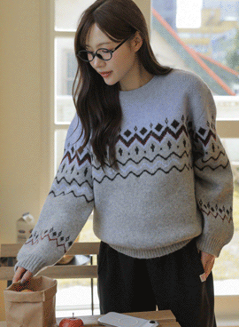 Maternity*Louis Ethnic Round Knit