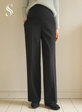 Maternity*Double Cheese Wide Maternity Pants