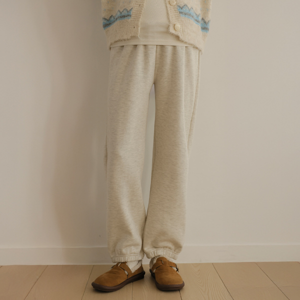 Maternity*Loose fit special double-sided fleece jogger maternity pants