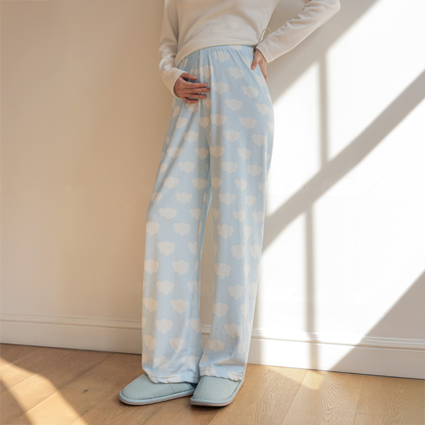 <b>[Opening Special]</b> <b>[Microfiber♡/Adjustable Stopper]</b> [S-made] Maternity*Good Sleep Microfiber Maternity Sleep Pants