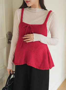 Maternity*Ribbon Flare Bustier