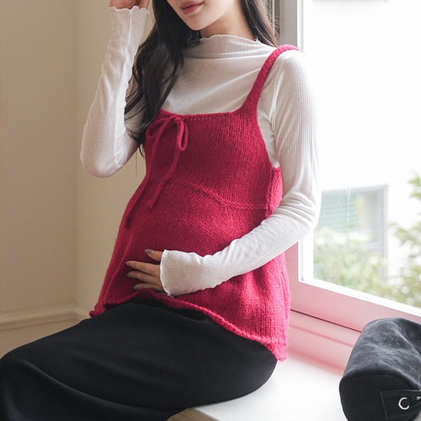 Maternity*Ribbon Flare Bustier
