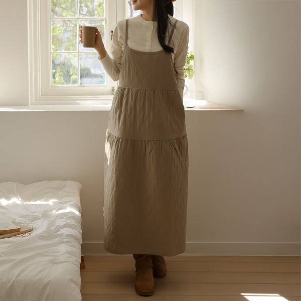 Maternity*Layered Quilted Maternity Dress