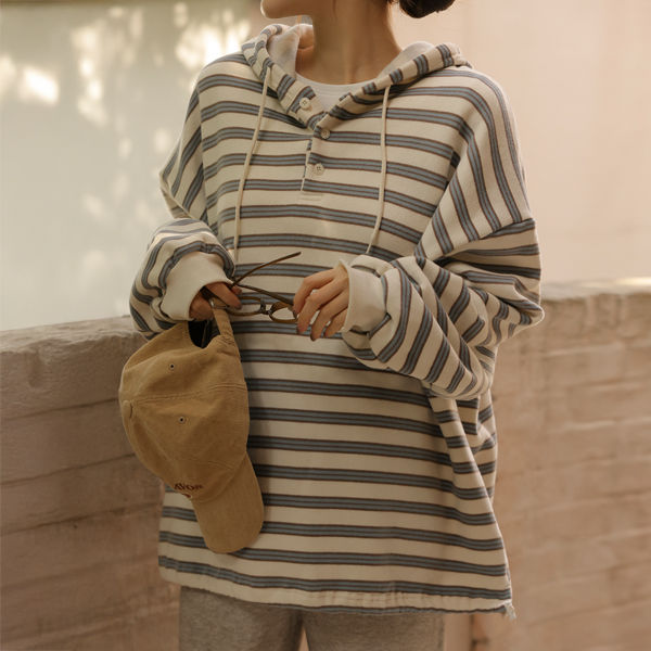 Maternity*Multi-layer Hooded T-Shirt