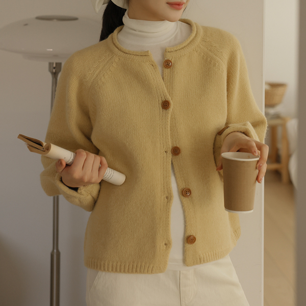 Maternity*Sleeve Patch Roll-up Cardigan