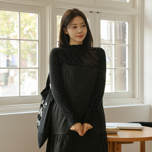 Maternity*Wave Flower Half-Length Knit