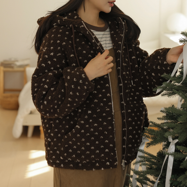 Maternity*Dumb flower hooded jumper