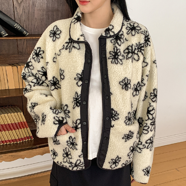 Maternity*overfit Flower dumbbell jumper