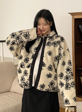 Maternity*overfit Flower dumbbell jumper