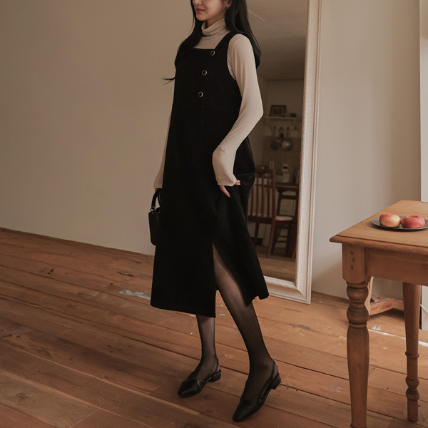 <b>[Opening Special]</b> <b>[Year-end Look/Wedding Guest Look/Adjustable Straps]</b> [S-made] Maternity*Three-Button Wrap-Style Layered Maternity Dress