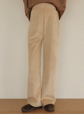 Maternity*Mink fleece ribbed wide maternity pants