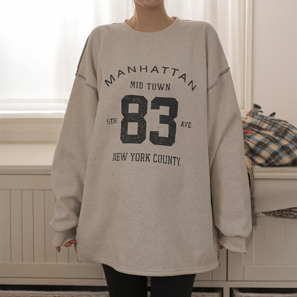 Maternity*Manhattan Wide-leg Overfit Man-to-Man