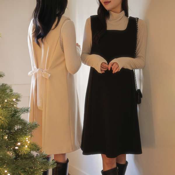 <b>[Year-end/Gathering Look]</b> [S-made] Maternity*Touch Me Wool-Like Bustier Maternity Dress