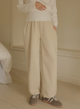 Maternity*Loose fit thick fleece maternity pants
