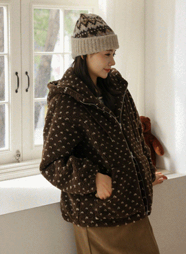 Maternity*Dumb flower hooded jumper