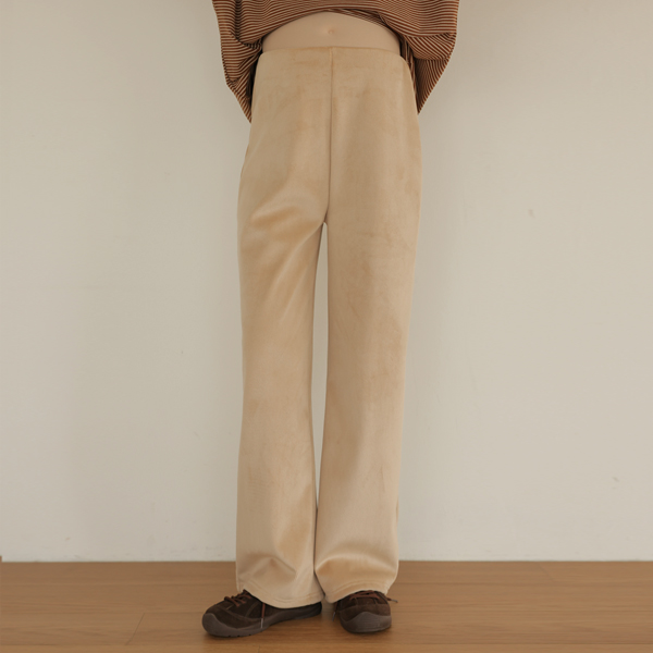 Maternity*Mink fleece ribbed wide maternity pants