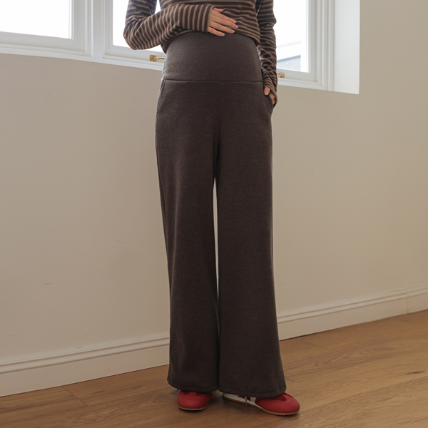 Maternity*Cozy Knit Wide Maternity Pants