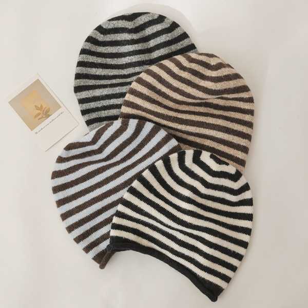 Maternity*Adjustable shirring knit beanie