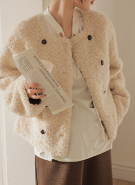 Maternity*Shearling Double Fleece Jacket