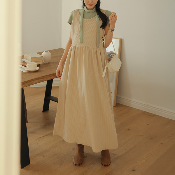 Maternity*Warm Golden Layered Maternity Dress