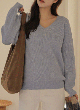 Maternity*Lambswool Daily V-neck knit