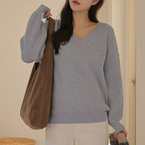 Maternity*Lambswool Daily V-neck knit