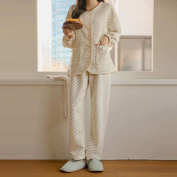 Nursing clothes*Heart flower quilted top and bottom set