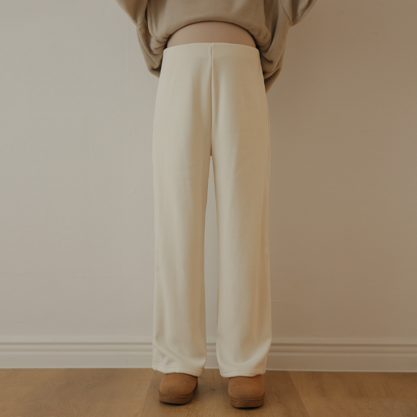 Maternity*Wool-blend wide maternity pants