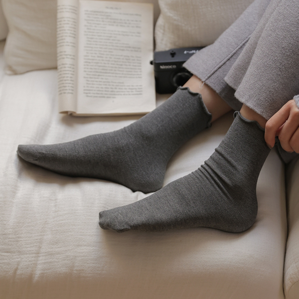 <b>[Special Offer/Set of 3]</b> Non-Compression, Fleece, Roll-up Socks 3-Piece Set