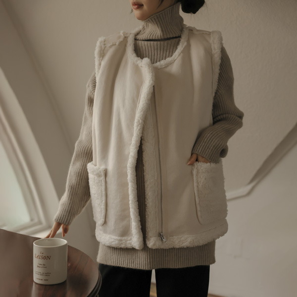 Maternity*Double-sided reversible loose-fit vest